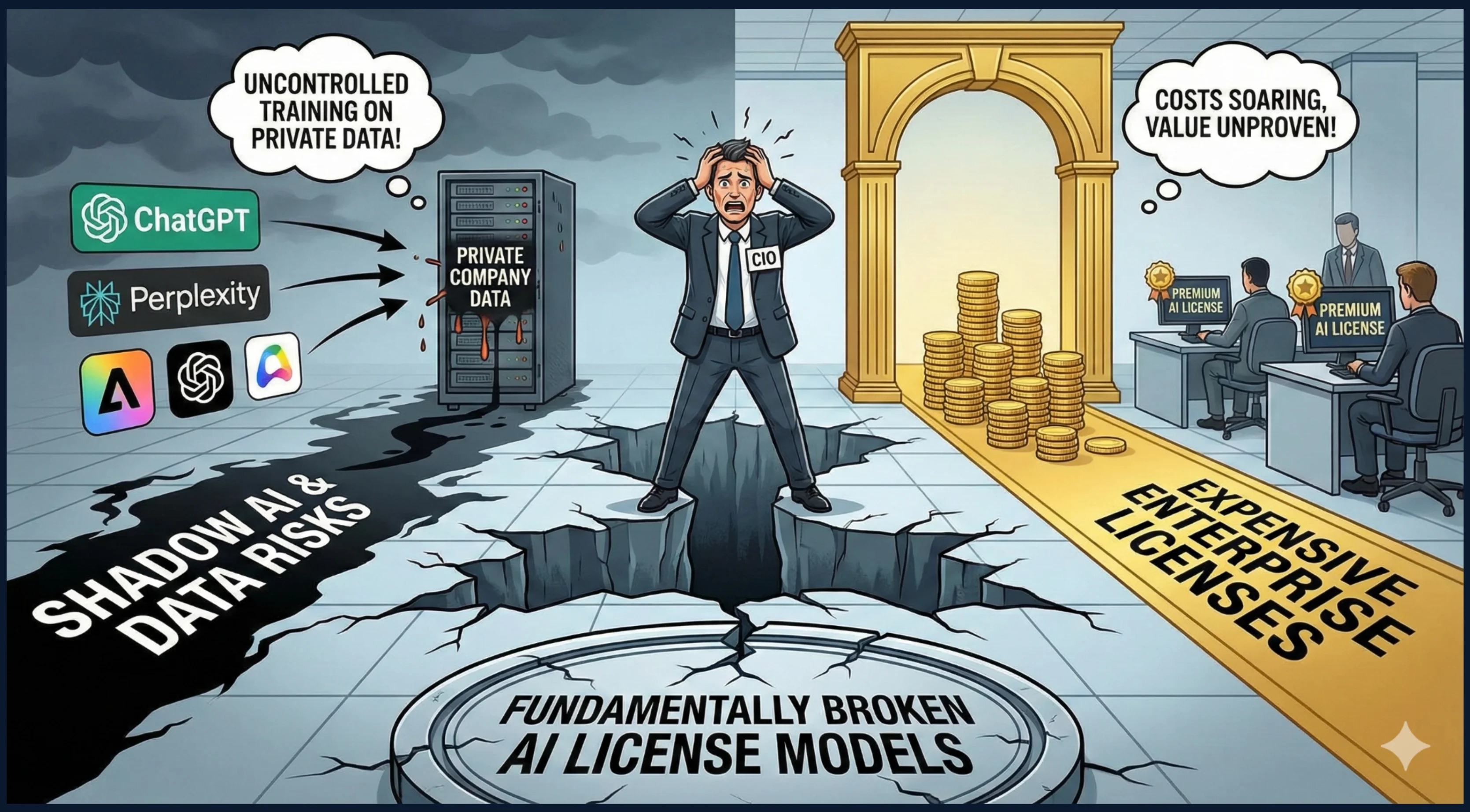 AI license cost comparison showing per-seat vs pay-per-use savings